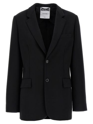 Single-breasted Martingale Blazer - Moschino - Modalova