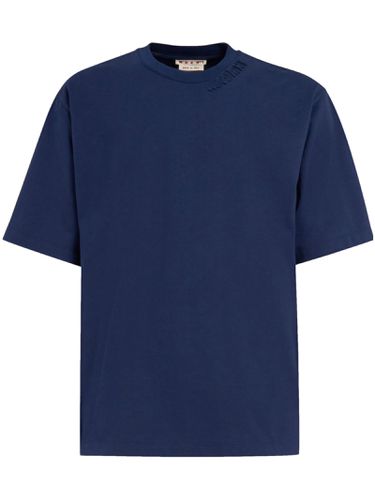 Marni Navy Blue Cotton T-shirt - Marni - Modalova