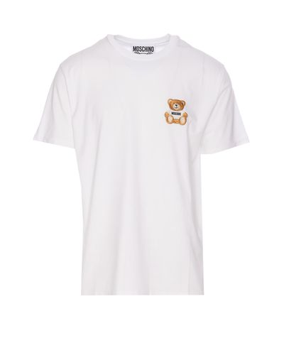 Moschino Teddy Bear Logo T-shirt - Moschino - Modalova