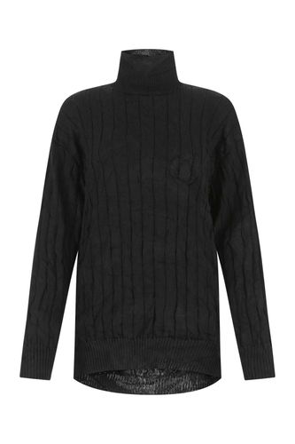 Black Silk Blend Oversize Sweater - Balenciaga - Modalova