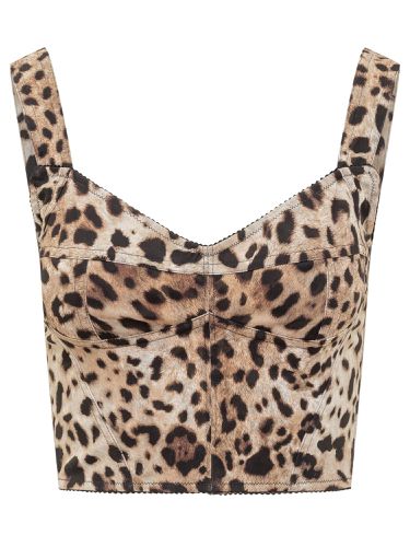 Leopard Print Bustier - Dolce & Gabbana - Modalova