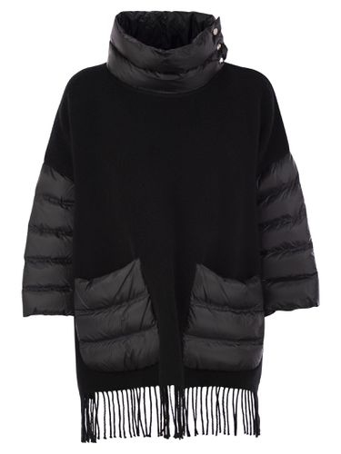 Herno Wool Poncho With Down Details - Herno - Modalova