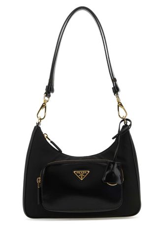 Black Re-nylon And Leather Shoulder Bag - Prada - Modalova