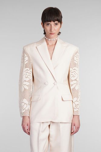 Magda Butrym Blazer In Beige Silk - Magda Butrym - Modalova