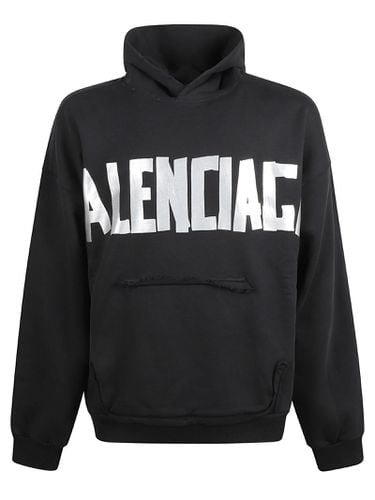 Balenciaga Logo Print Hoodie - Balenciaga - Modalova