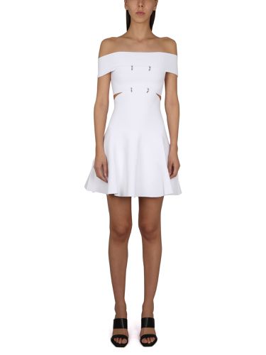 Off-the-shoulders Mini Dress With D Rings - Alexander McQueen - Modalova