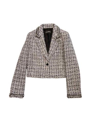 Embellished Tweed Jacket - Karl Lagerfeld - Modalova