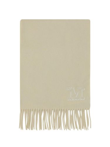 Logo Embroidered Fringed Scarf - Max Mara - Modalova