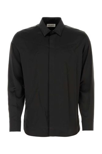 Saint Laurent Black Satin Shirt - Saint Laurent - Modalova