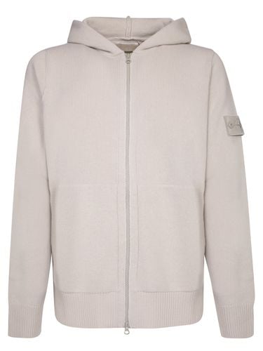 Logo Patch Zipped Hooded Cardigan - Stone Island - Modalova