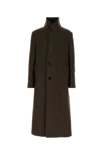 Brown Wool Coat - Ami Alexandre Mattiussi - Modalova