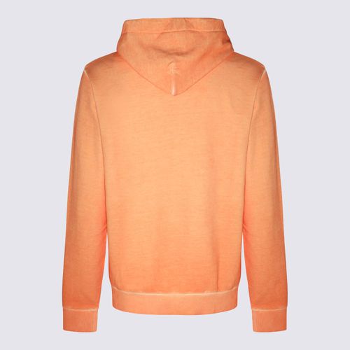 Orange Cotton Cross Sweatshirt - Marcelo Burlon - Modalova