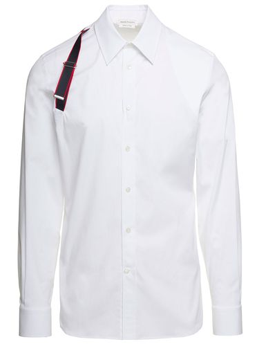 Shirt With Harness Detail In Stretch Cotton Man - Alexander McQueen - Modalova