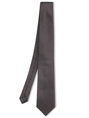 Tom Ford Brown Patterned Silk Tie - Tom Ford - Modalova