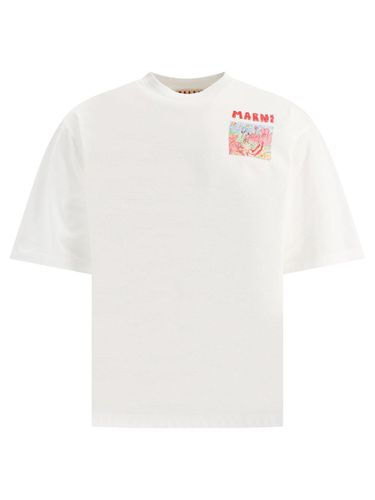 Marni Logo Printed Crewneck T-shirt - Marni - Modalova