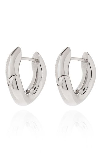 Loop Xxs Logo Engraved Earrings - Balenciaga - Modalova