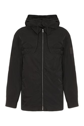 Technical Fabric Hooded Jacket - Ferragamo - Modalova
