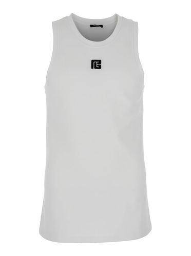 Balmain Small Pb Logo Tank Top - Balmain - Modalova