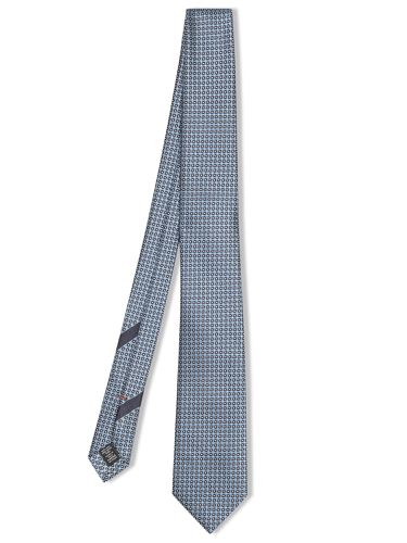 Zegna Blue Silk Tie - Zegna - Modalova