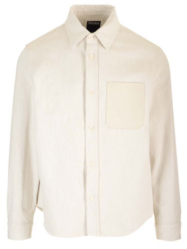 Zegna Long-sleeved Twill Shirt - Zegna - Modalova