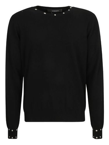 Embellished Crewneck Sweater - Versace - Modalova