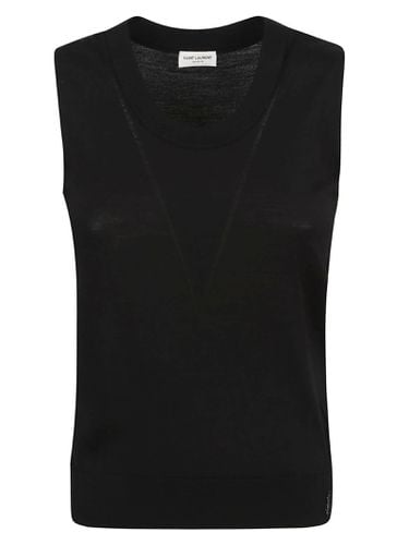 Saint Laurent Sleeveless Jumper - Saint Laurent - Modalova