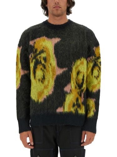 Rose Intarsia-knit Crewneck Jumper - MSGM - Modalova