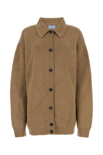 Prada Biscuit Cashmere Cardigan - Prada - Modalova