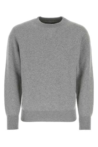 Melange Grey Stretch Cashmere Blend Sweater - Prada - Modalova