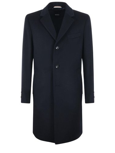 Single Breasted Slim-fit Coat - Hugo Boss - Modalova