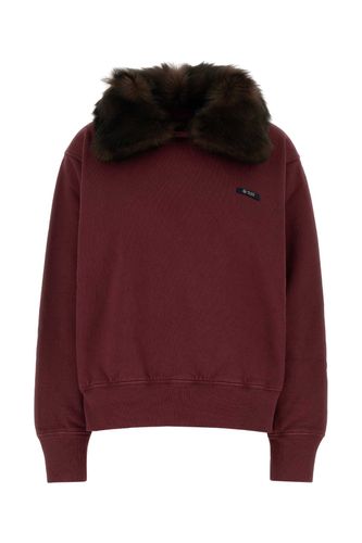Prada Burgundy Cotton Sweatshirt - Prada - Modalova