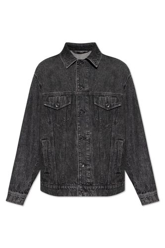 Dg Logo Plaque Buttoned Denim Jacket - Dolce & Gabbana - Modalova