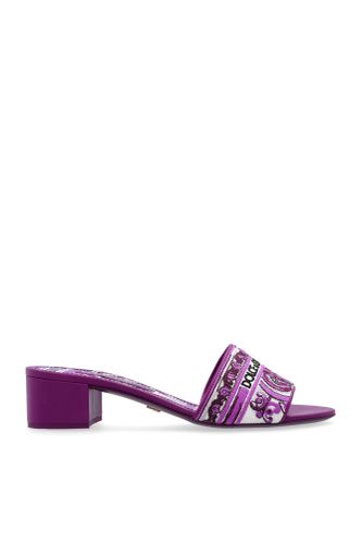 Heeled Mules With majolica Pattern - Dolce & Gabbana - Modalova