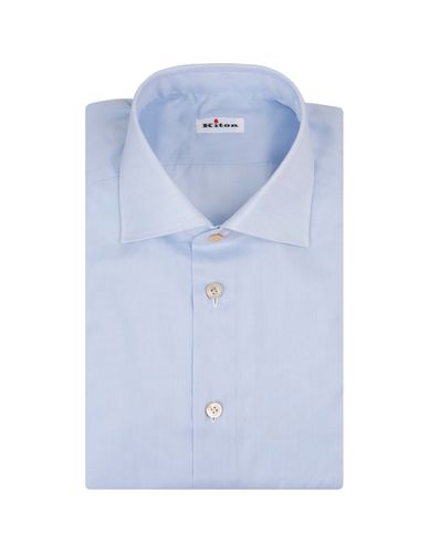 Kiton Sky Blue Poplin Classic Shirt - Kiton - Modalova