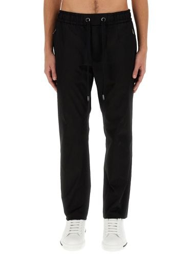 Jogging Pants With Plaque - Dolce & Gabbana - Modalova