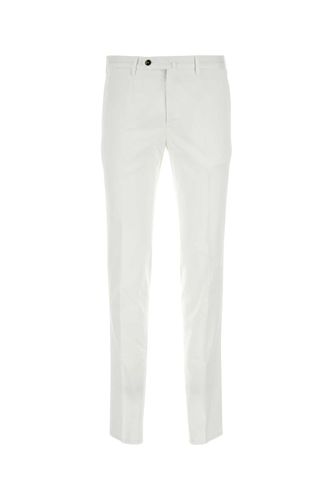 White Stretch Cotton Blend Silkochino Pant - PT Torino - Modalova