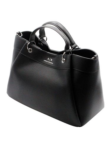 Handbag And Shoulder Bag Made Of Soft Faux Leather With Closure Button And Front Logo. Internal Pockets - Armani Exchange - Modalova