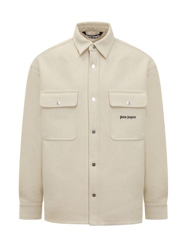 Pocket Logo Overshirt Jacket - Palm Angels - Modalova