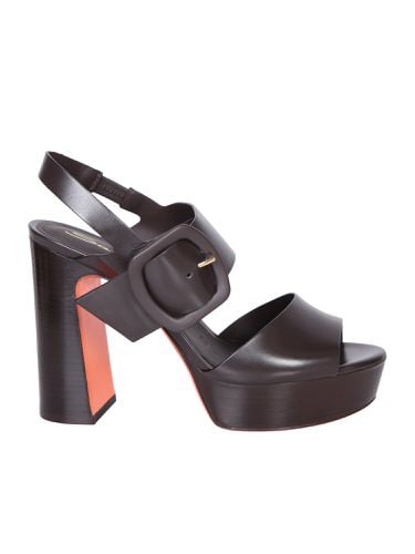 Leather Platform Sandals - Santoni - Modalova