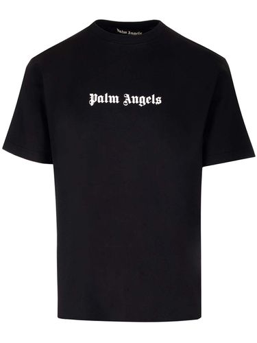 Palm Angels Black T-shirt With Logo - Palm Angels - Modalova