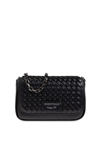 Shoulder Bag With Decorative Weave - Emporio Armani - Modalova