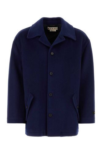 Marni Blue Wool Blend Coat - Marni - Modalova