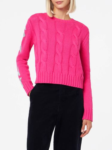 Woman Crewneck Braided Sweater With Saint Barth Lurex Jacquard - MC2 Saint Barth - Modalova