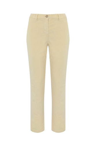 Rosa White Ribbed Chino Trousers - Hand Picked - Modalova