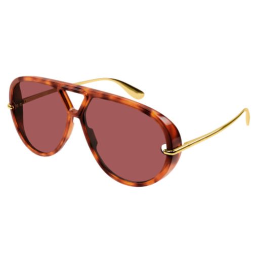 Bv1274s003 Havana Gold Brown - Bottega Veneta Eyewear - Modalova