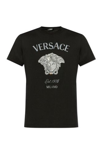 Medusa Milano Embellished Crewneck T-shirt - Versace - Modalova