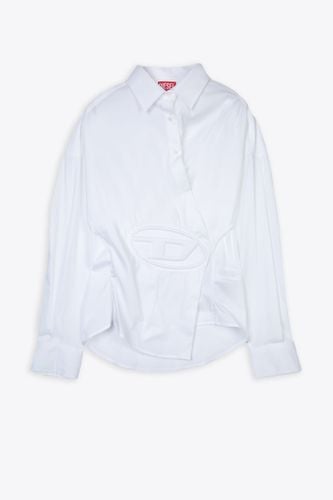 Imal C-siz-n1 White cotton shirt with wrap closure - C Siz - Diesel - Modalova