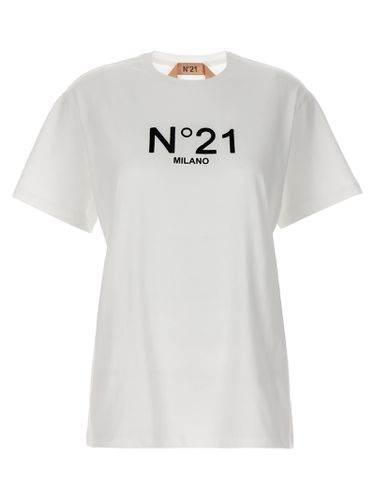 N.21 Flocked Logo T-shirt - N.21 - Modalova