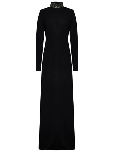 Black Crepe Long Dress - Alberta Ferretti - Modalova