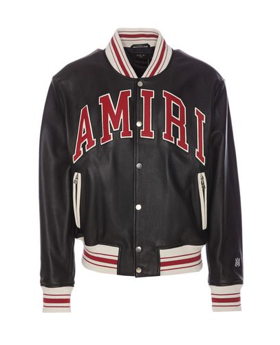 Amiri Leather Bomber - AMIRI - Modalova